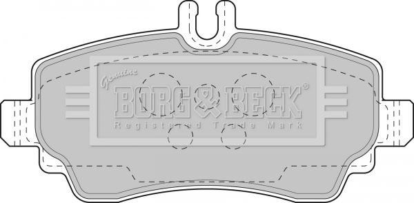 BORG & BECK Комплект тормозных колодок, дисковый тормоз BBP1752